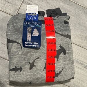 Saint Eve Kids Gray Shark Pajama Set